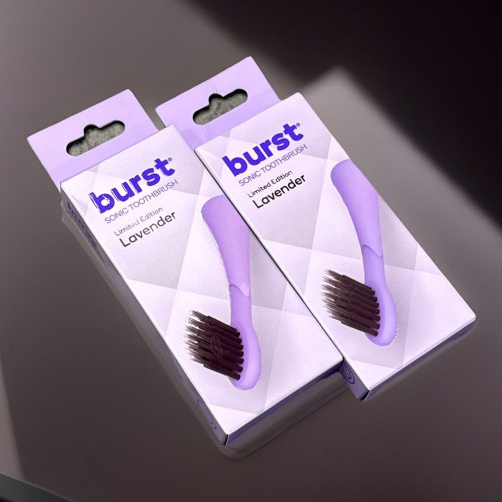Burst Sonic Electric Toothbrush Replacement Head, Lavender 2 Pack